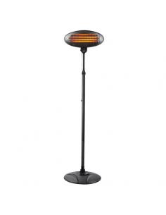 Austral Quartz Outdoor Heater 2000w Black C/ft 3elem.3pot.ip34 Orientable and 360º swivel Regx50,5x50 Cm