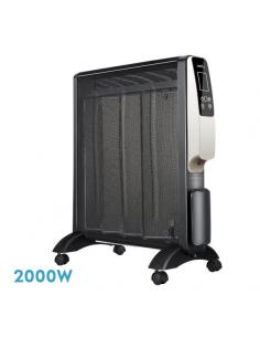 Mica Radiator Coat 2000w 4elements Black/gold Remote 2pot.anti-tip, Temporiz.display 61.5x56x26.5 Cm