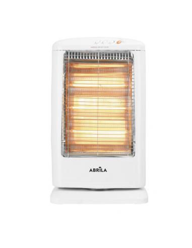 Elect.candente stove 1200w white 3pot oscillating 3elem.anti-tip, handle 55x33x23 cm