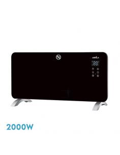 Gaban Glass Thermal Emitter 2000w Black Wifi Control 2powers Time.wall/portat.38x92x6.68 Cm