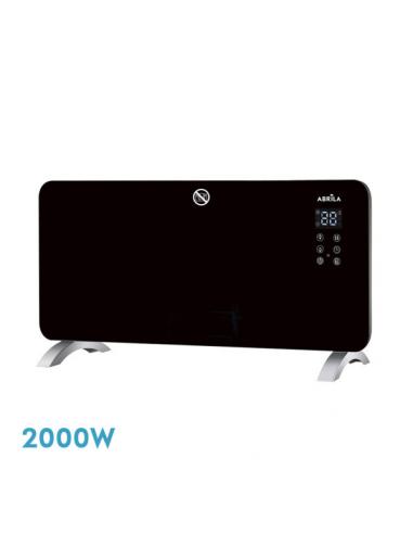 Gaban Glass Thermal Emitter 2000w Black Wifi Control 2powers Time.wall/portat.38x92x6.68 Cm