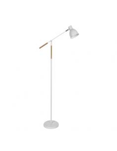 Living Room Foot Coupling 1xe27 White/Beech Adjustable 360º Articulable 137x25.5x55 Cm