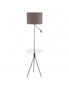 EGLO 97771 - POLICARA Living Room Lamp in Nickel-matte Steel and Textile, glass