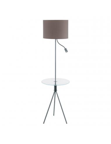 EGLO 97771 - POLICARA Living Room Lamp in Nickel-matte Steel and Textile, glass
