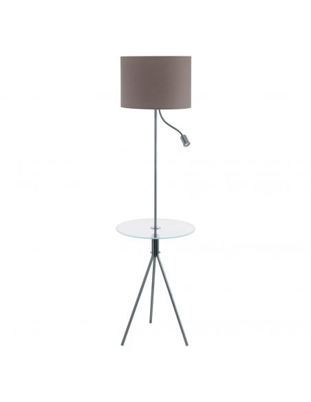 EGLO 97771 - POLICARA Living Room Lamp in Nickel-matte Steel and Textile, glass