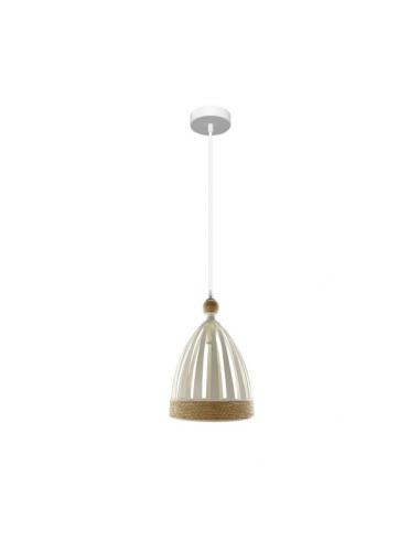 Portofino Pendant 1xe14 White/beech Regx20x20cm