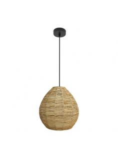 Vitox 1xe27 Black/natural Regx35x35cm Navy Vegetable Pendant