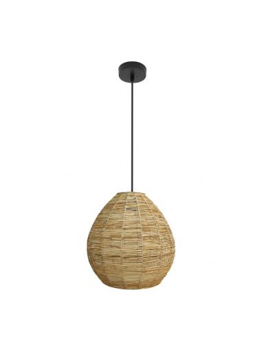 Vitox 1xe27 Black/natural Regx35x35cm Navy Vegetable Pendant