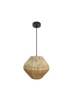Nael Pendant 1xe27 Black/natural Regx30x30cm Navy Vegetable
