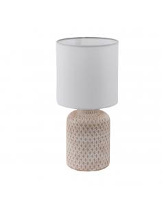 Lámpara de mesa cerámica beige relieve - Eglo Bellariva
