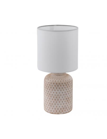 Beige ceramic table lamp with relief - EGLO Bellariva