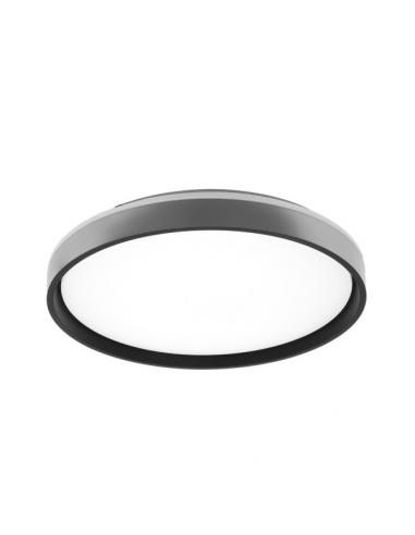 Plafon Morgan 60w 3000-4200-6500k Plata/negro 7,5x50x50cm 5400lm C/remoto