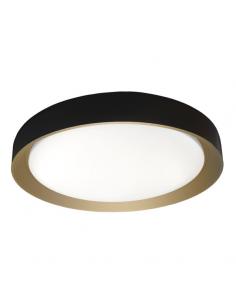 Plafon Lucy 60w 3000-4200-6500k Negro/oro 7,5x50x5 0cm 5400lm C/remoto
