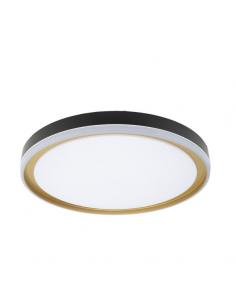 Claribel Ceiling Light 60w 3000-4200-6500k Black/gold 7.5x50x50cm 5400lm W/Remote And Memory