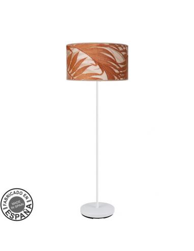 Fashion Salon Foot 1xe27 White/Boiler Leaf 163x40x40 Cm