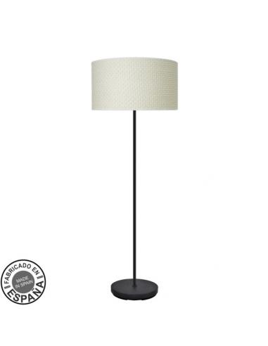 Fashion Salon Foot 1xe27 Black/White Reed 163x40x 40 Cm