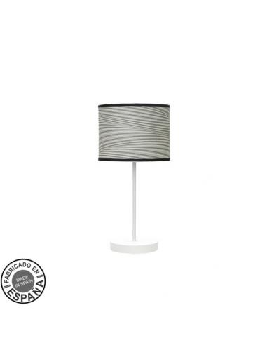 Moda Table Lamp 1xe14 White/groove Gray 42x17x17cm