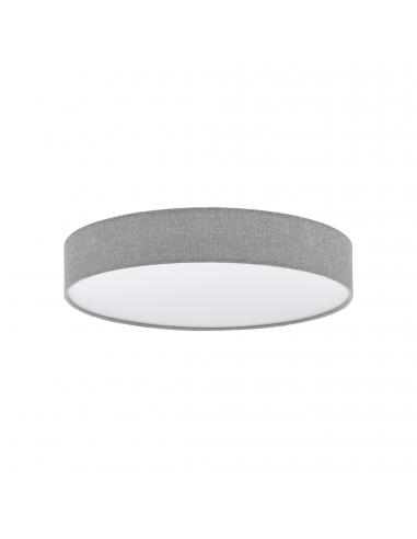 EGLO 97779 - ROMAO LED ceiling light in white steel and linen textile, plastic
