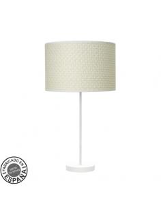 Sobremesa Alto Moda 1xe27 Blanco/cañizo Blanco 63x30x30 Cm