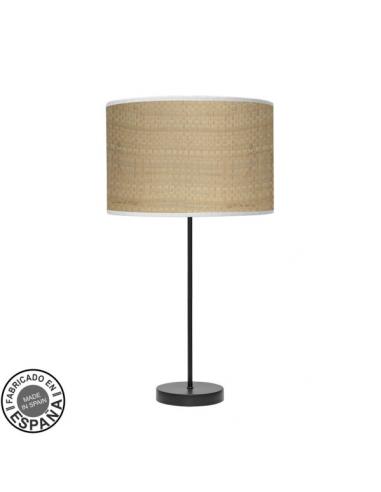 High Fashion Table Lamp 1xe27 Black/Light Reed 63x30x30 Cm