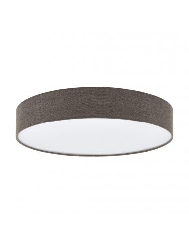 EGLO 97781 - ROMAO 2 LED Ceiling Light in White Steel and Linen Textile, Plastic