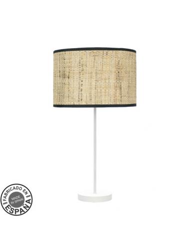 High Fashion Table Lamp 1xe27 White/Dark Reed 63x30x30 Cm