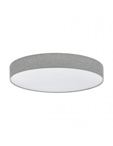 EGLO 97784 - ROMAO LED Ceiling Light in White Steel and Linen Textile, Plastic