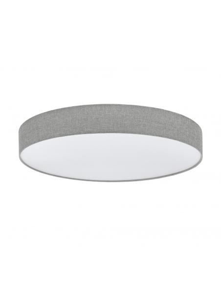 EGLO 97784 - ROMAO LED Ceiling Light in White Steel and Linen Textile, Plastic