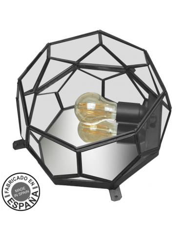 Lente 1xe27 black ceiling light 13x25x25 cm