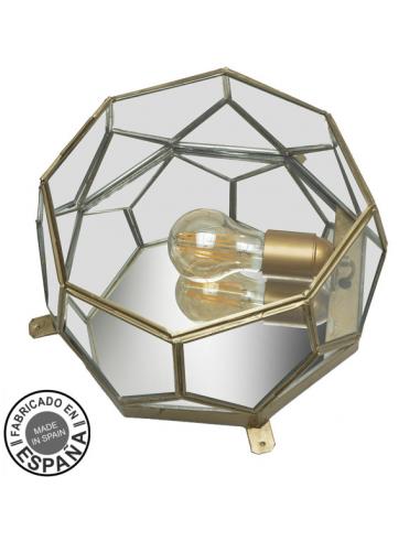 Lens Ceiling Light 1xe27 Leather 13x25x25 Cm