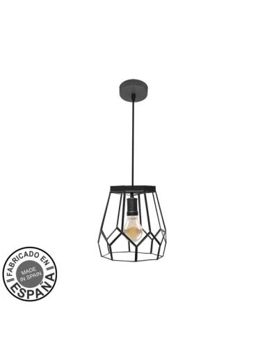 Small Lens Pendant 1xe27 Black Regx20x20cm