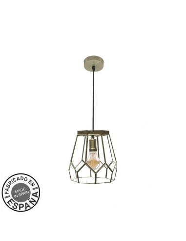 Small Lens Pendant 1xe27 Leather Regx20x20cm