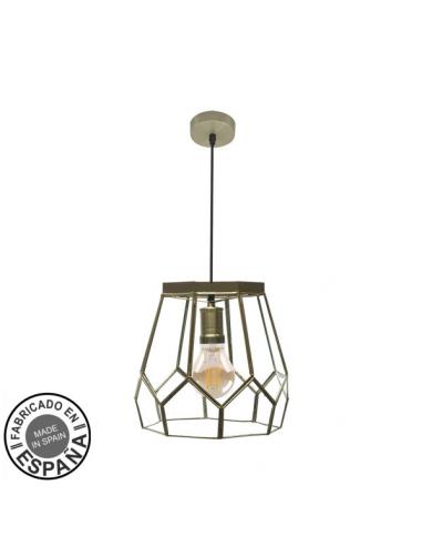 Large Lens Pendant 1xe27 Leather Regx25x25cm