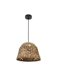 Darro Black/natural Pendant 1xe27 Regx35x35cm Navy Vegetable