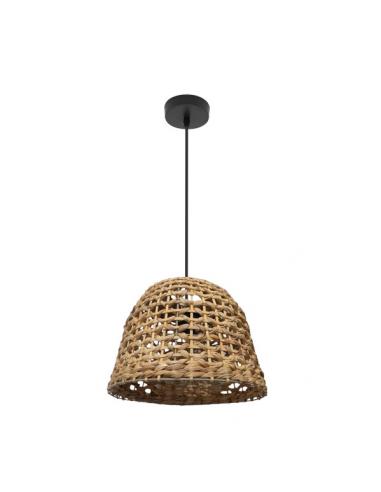 Darro Black/natural Pendant 1xe27 Regx35x35cm Navy Vegetable