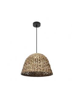 Darro Black/natural Pendant 1xe27 Regx40x40cm Navy Vegetable
