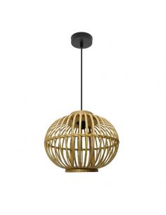 Guijo Black/Natural Bamboo Pendant 1xe27 Regx34x34 Cm