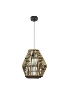 Tojar Black/Natural Bamboo Pendant 1xe27 Regx23x23 Cm