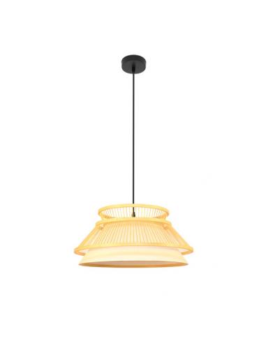 Bertino Bamboo Pendant Neg/natural 1xe27 Regx46x46 Cm