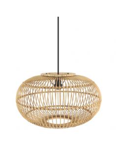 Bamboo Pendant Viseu Neg/natural 1xe27 Regx50x50cm