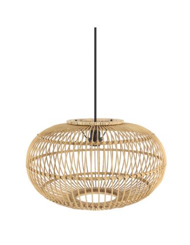 Bamboo Pendant Viseu Neg/natural 1xe27 Regx50x50cm