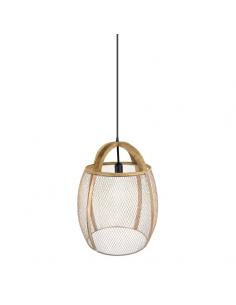 Coimbra Black/leather pendant 1xe27 Regx37x37cm