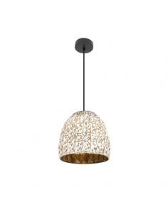 Tebas Black/white/gold pendant 1xe27 Regx33x33 Cm