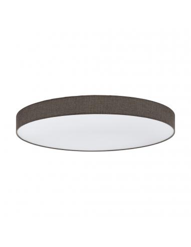 EGLO 97789 - ROMAO 2 LED ceiling light in white steel and linen textile, plastic