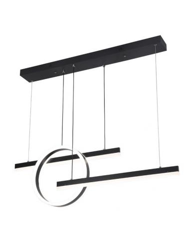 Colgante Lion Negro 61w 3000-4000-6000k Regx100x80 Cm 5185lm C/remoto Y Reg.intensidad