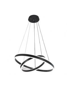 Lion Black Pendant 126w 3000-4000-6000k Regx60x60 Cm 10710lm With Remote And Reg.intensity