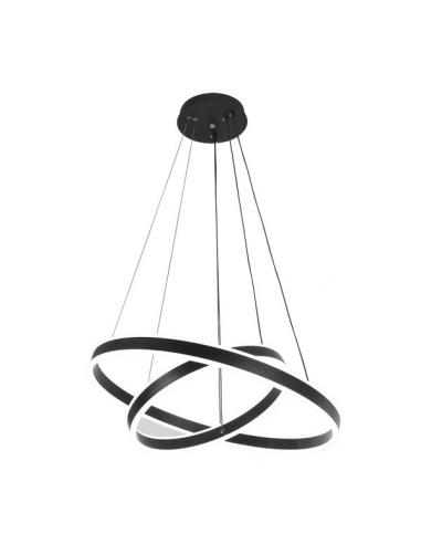 Lion Black Pendant 126w 3000-4000-6000k Regx60x60 Cm 10710lm With Remote And Reg.intensity