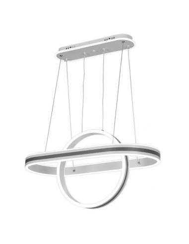 Alpes Gray Pendant 112w 3000-4000-6000k Regx65x34 Cm 8960lm With Remote And Reg.intensity