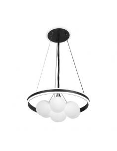 Rodano Black Pendant 104w 3000-4000-6000k Regx50 X50cm 8320lm C/remote,reg.intens