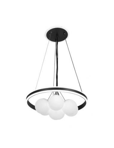 Rodano Black Pendant 104w 3000-4000-6000k Regx50 X50cm 8320lm C/remote,reg.intens